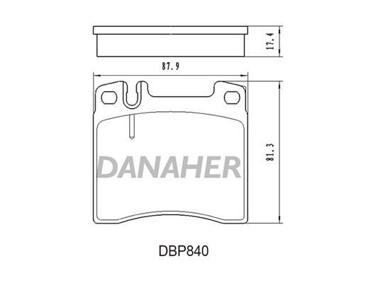 Danaher DBP840 Brake Pad Set, disc brake DBP840