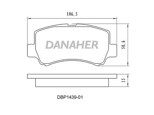 Danaher DBP1439-01 Brake Pad Set, disc brake DBP143901