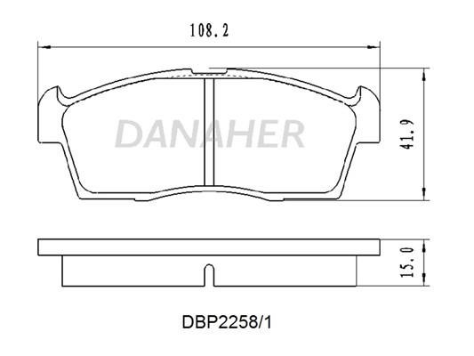 Danaher DBP2258/1 Brake Pad Set, disc brake DBP22581