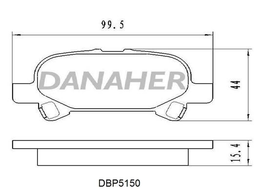 Danaher DBP5150 Brake Pad Set, disc brake DBP5150