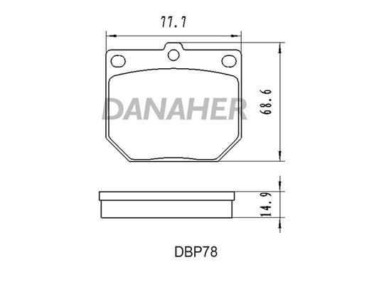 Danaher DBP78 Brake Pad Set, disc brake DBP78