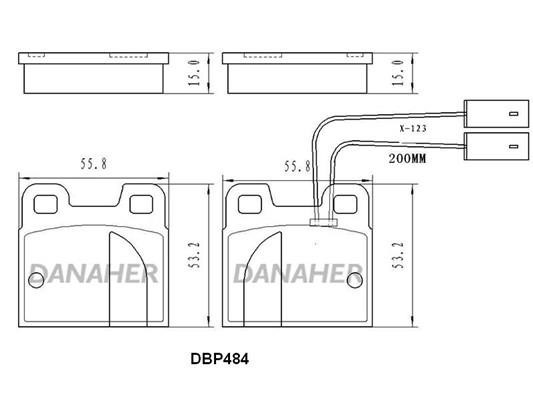 Danaher DBP484 Brake Pad Set, disc brake DBP484