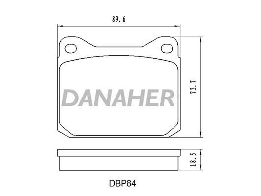 Danaher DBP84 Brake Pad Set, disc brake DBP84