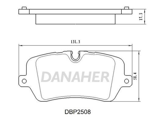 Danaher DBP2508 Brake Pad Set, disc brake DBP2508