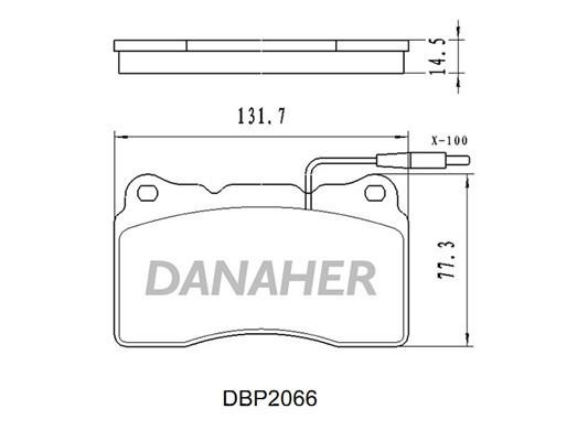 Danaher DBP2066 Brake Pad Set, disc brake DBP2066