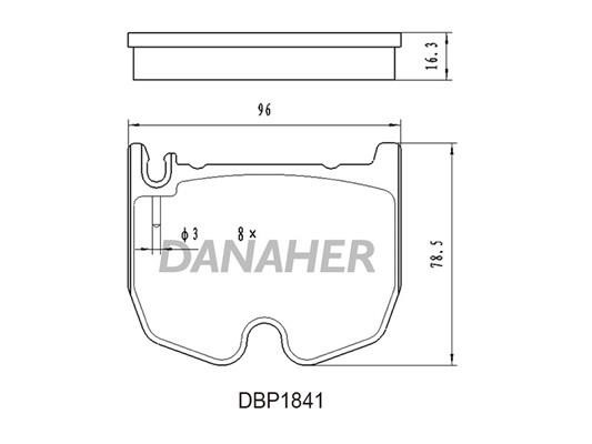 Danaher DBP1841 Brake Pad Set, disc brake DBP1841