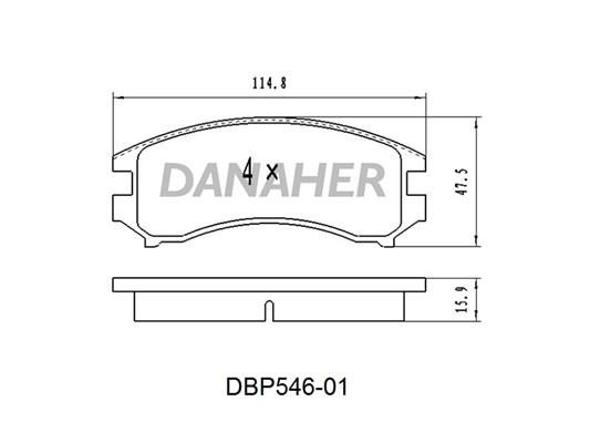 Danaher DBP546-01 Brake Pad Set, disc brake DBP54601