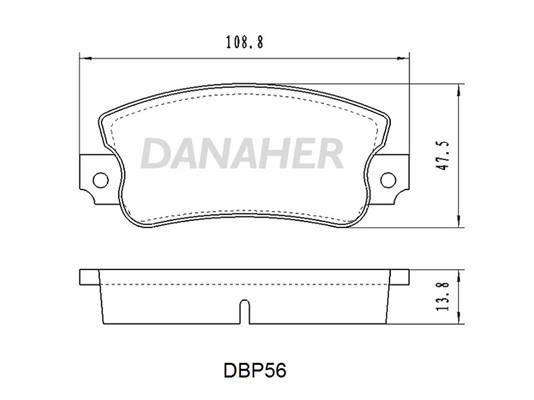 Danaher DBP56 Brake Pad Set, disc brake DBP56