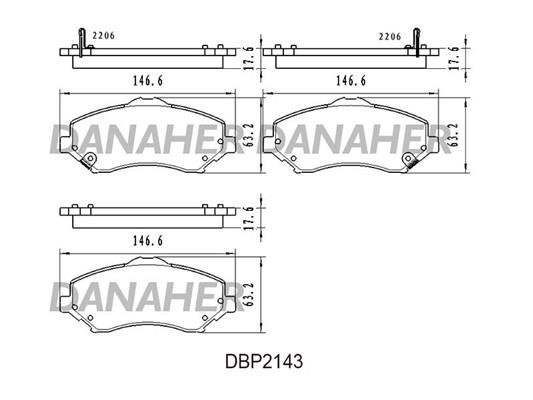 Danaher DBP2143 Brake Pad Set, disc brake DBP2143