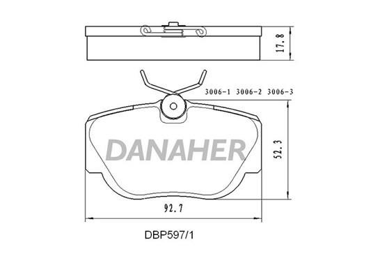 Danaher DBP597/1 Brake Pad Set, disc brake DBP5971