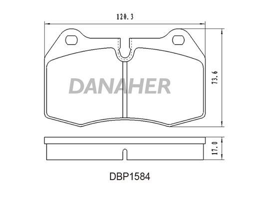Danaher DBP1584 Brake Pad Set, disc brake DBP1584