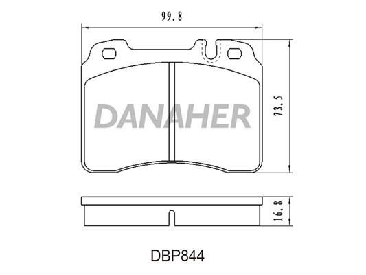 Danaher DBP844 Brake Pad Set, disc brake DBP844