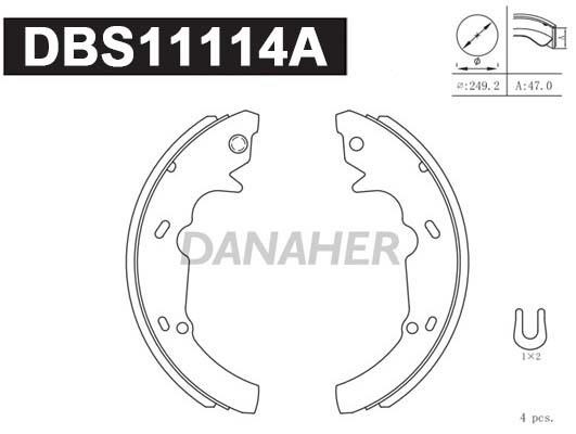 Danaher DBS11114A Brake shoe set DBS11114A