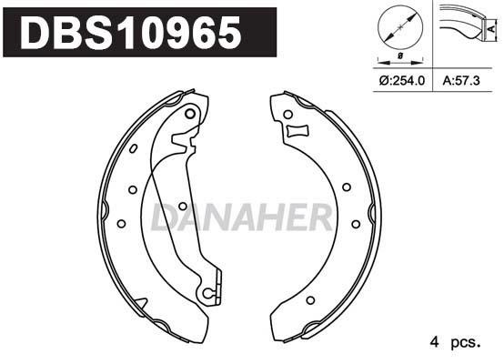 Danaher DBS10965 Brake shoe set DBS10965