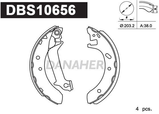 Danaher DBS10656 Brake shoe set DBS10656
