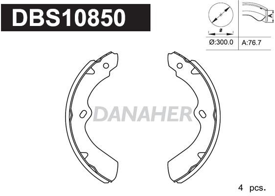 Danaher DBS10850 Brake shoe set DBS10850
