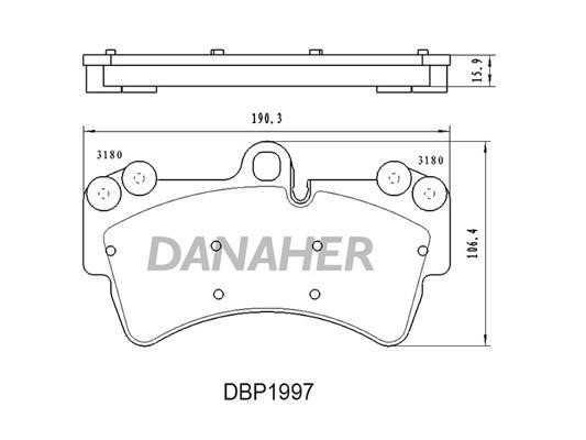 Danaher DBP1997 Brake Pad Set, disc brake DBP1997