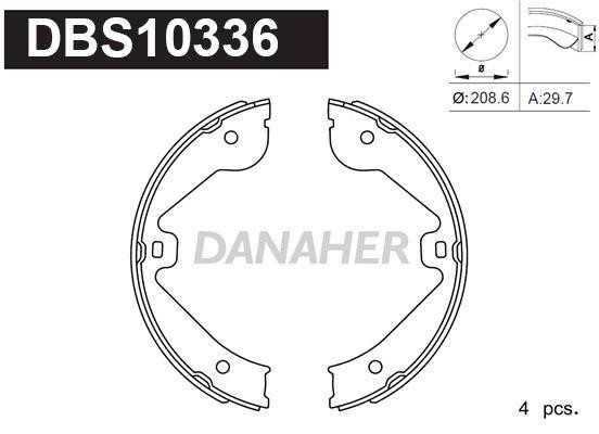 Danaher DBS10336 Parking brake shoes DBS10336