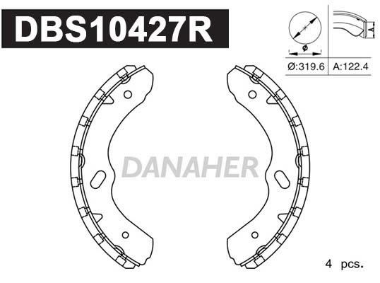 Danaher DBS10427R Brake shoe set DBS10427R