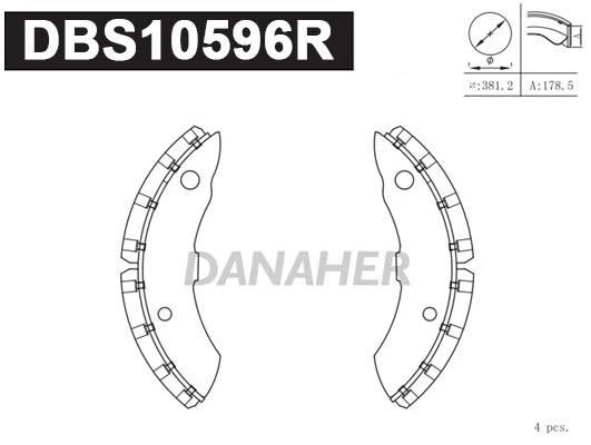 Danaher DBS10567R Brake shoe set DBS10567R