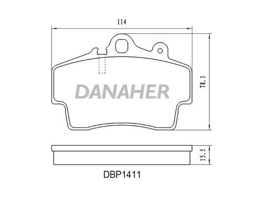 Danaher DBP1411 Brake Pad Set, disc brake DBP1411