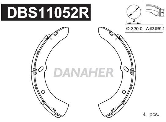 Danaher DBS11052R Brake shoe set DBS11052R