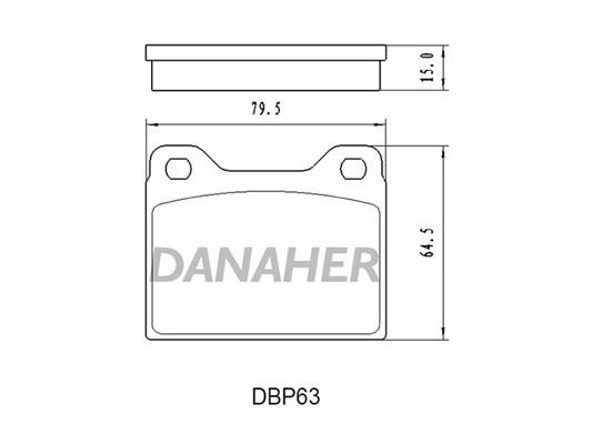 Danaher DBP63 Brake Pad Set, disc brake DBP63