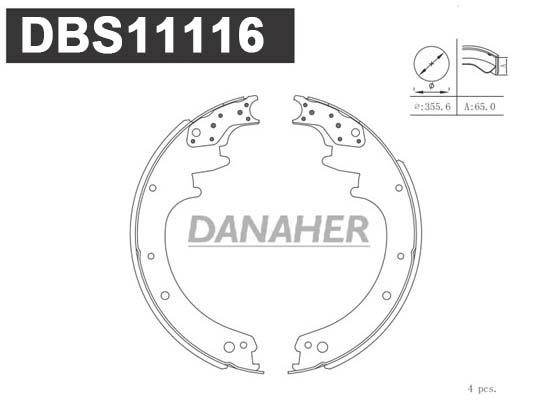 Danaher DBS11116 Brake shoe set DBS11116