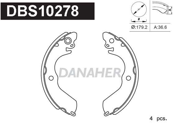 Danaher DBS10278 Brake shoe set DBS10278