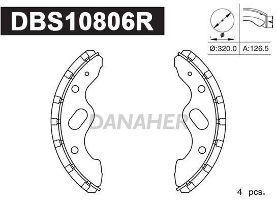 Danaher DBS10806R Brake shoe set DBS10806R