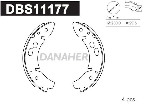 Danaher DBS11177 Brake shoe set DBS11177