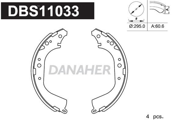 Danaher DBS11033 Brake shoe set DBS11033