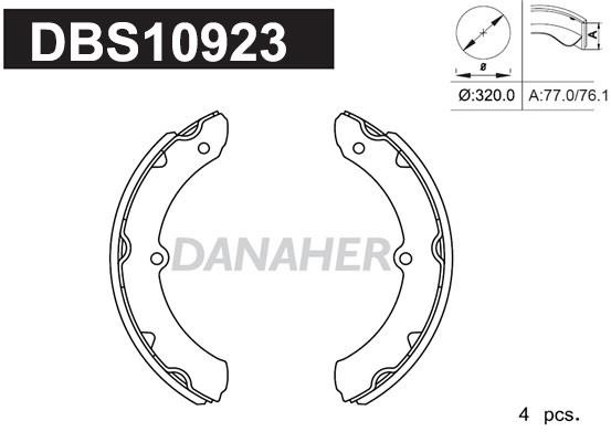 Danaher DBS10923 Brake shoe set DBS10923