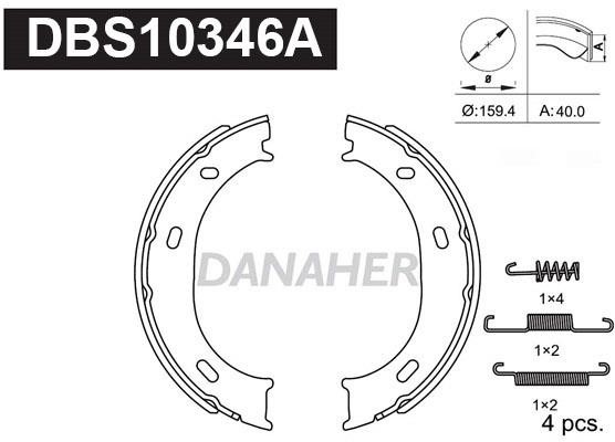 Danaher DBS10346A Parking brake shoes DBS10346A
