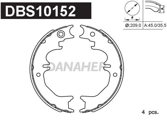 Danaher DBS10152 Parking brake shoes DBS10152