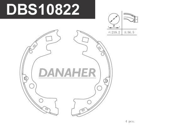 Danaher DBS10822 Brake shoe set DBS10822