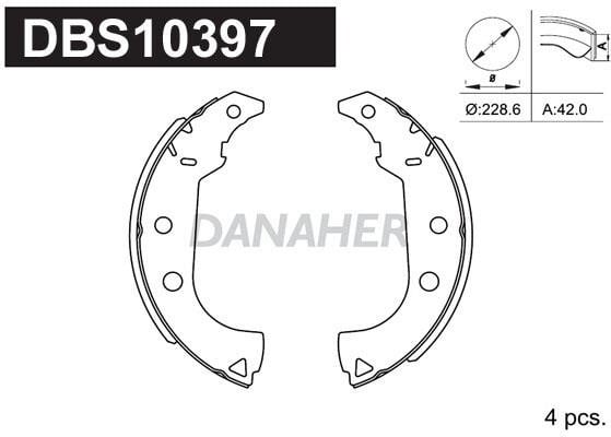 Danaher DBS10397 Brake shoe set DBS10397