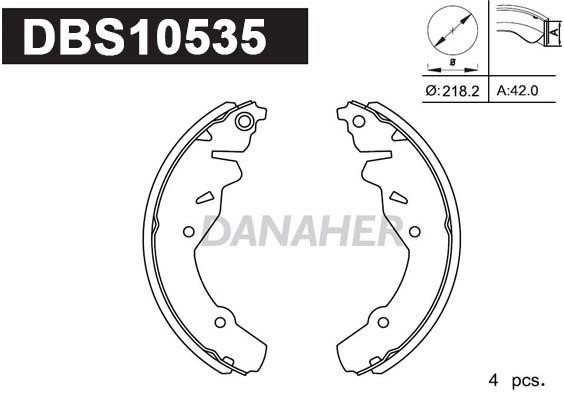 Danaher DBS10535 Brake shoe set DBS10535