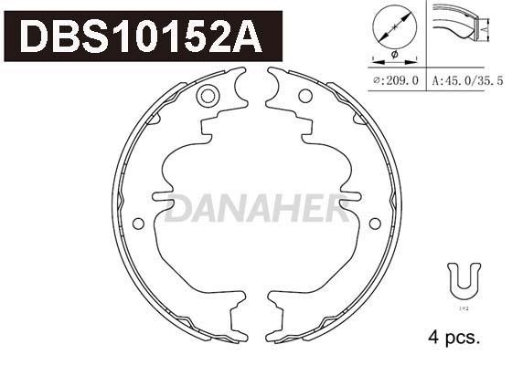 Danaher DBS10152A Parking brake shoes DBS10152A