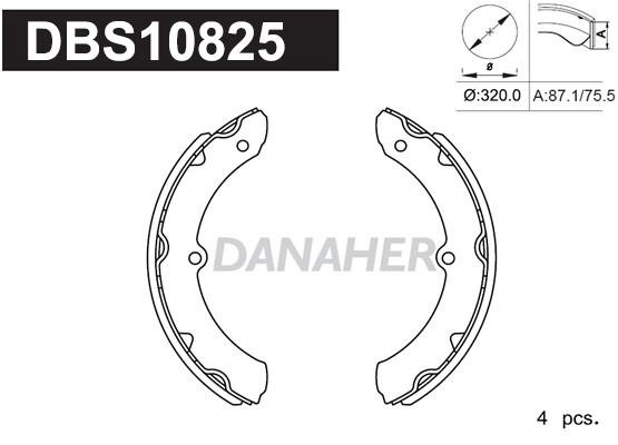 Danaher DBS10825 Brake shoe set DBS10825