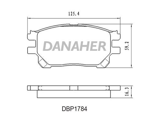 Danaher DBP1784 Brake Pad Set, disc brake DBP1784