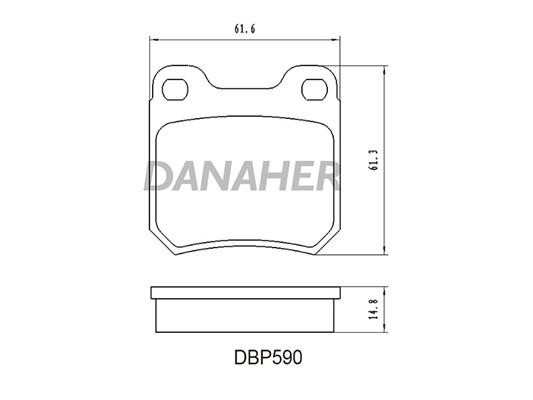 Danaher DBP590 Brake Pad Set, disc brake DBP590