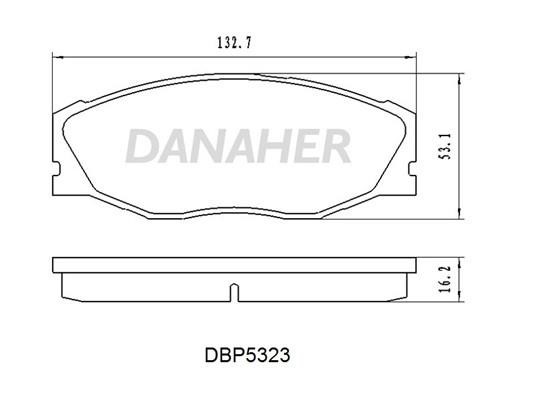 Danaher DBP5323 Brake Pad Set, disc brake DBP5323