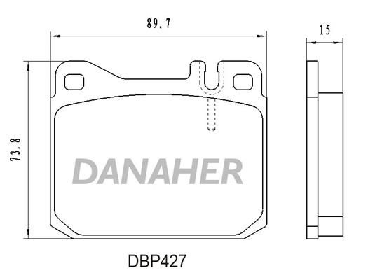Danaher DBP427 Brake Pad Set, disc brake DBP427