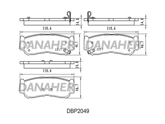 Danaher DBP2049 Brake Pad Set, disc brake DBP2049