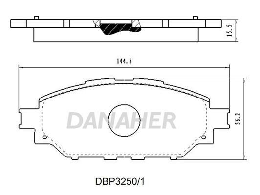 Danaher DBP3250/1 Brake Pad Set, disc brake DBP32501
