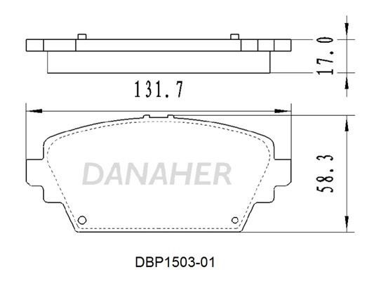 Danaher DBP1503-01 Brake Pad Set, disc brake DBP150301