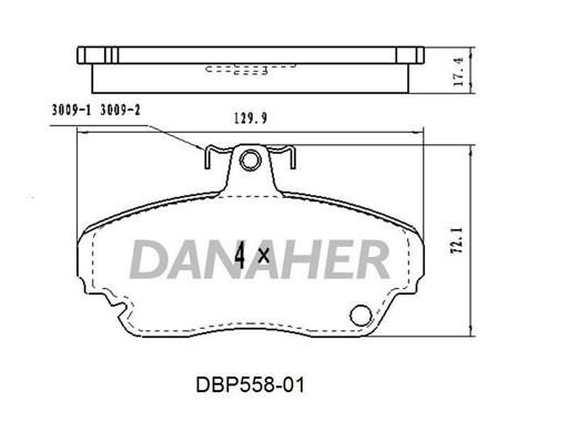 Danaher DBP558-01 Brake Pad Set, disc brake DBP55801