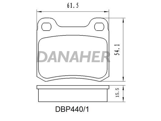 Danaher DBP440/1 Brake Pad Set, disc brake DBP4401