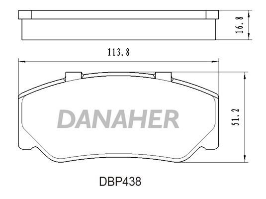 Danaher DBP438 Brake Pad Set, disc brake DBP438